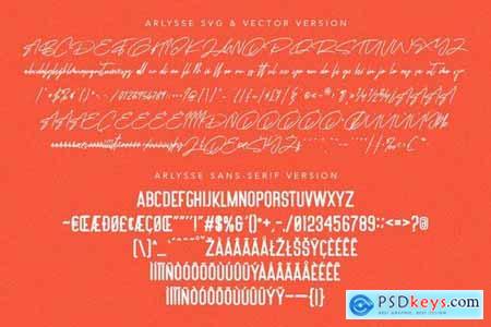 Arlysse SVG Brush Font Free Sans Serif Typeface