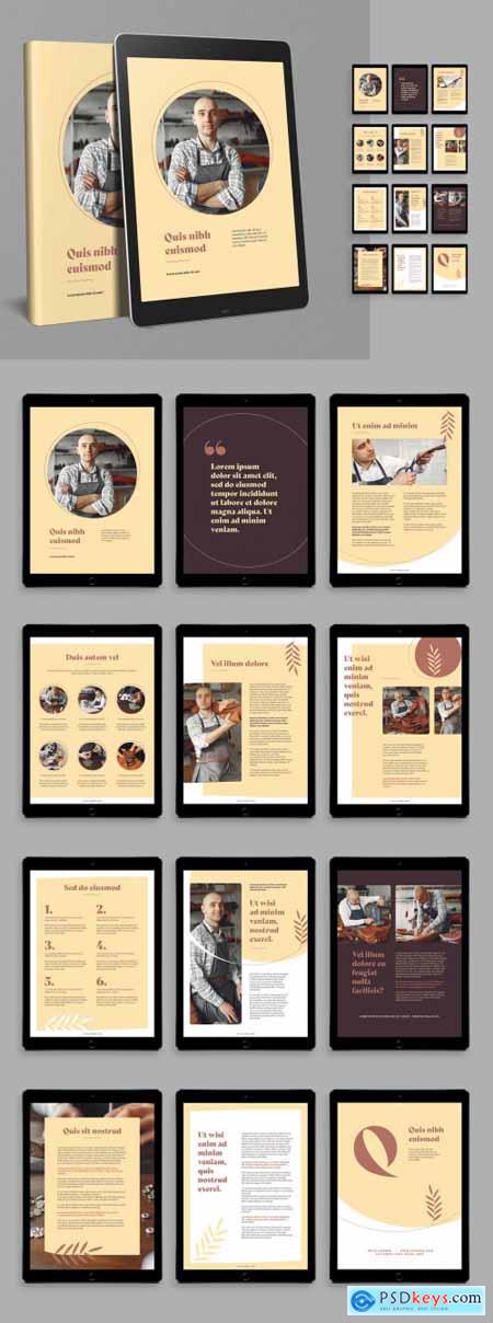 Ebook Layout with Brown Accents 359512030