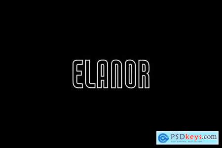 Elanor Display Sans Serif Regular Outline Font