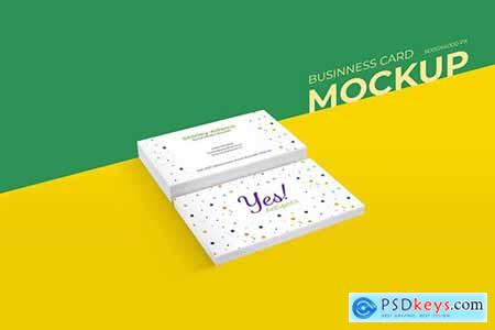 Perspective Business Card Mockup - Light File Size22