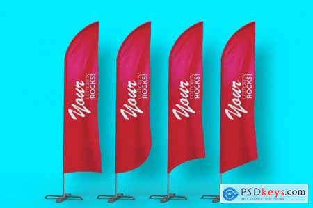 Feather Flags Bow Flags MockUp 489164