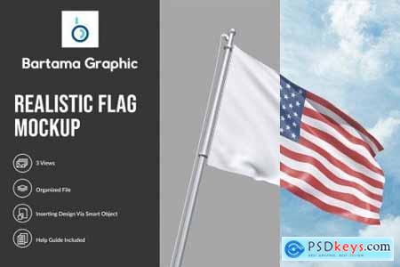Realistic Flag Mockup 4654986