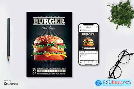 Burger - Flyer & Instagram Post MR