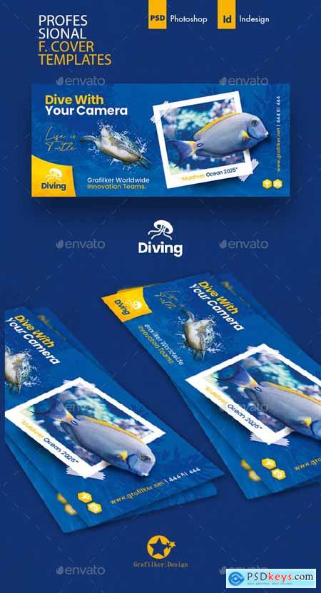 Ocean Diving Cover Templates 26921302