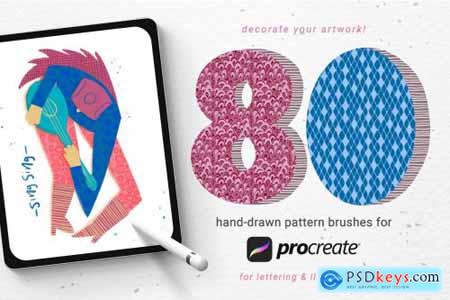 80 hand-drawn patterns for Procreate 5091208