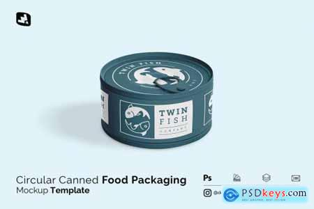 Circular Can Food Packaging Mockup 4827017