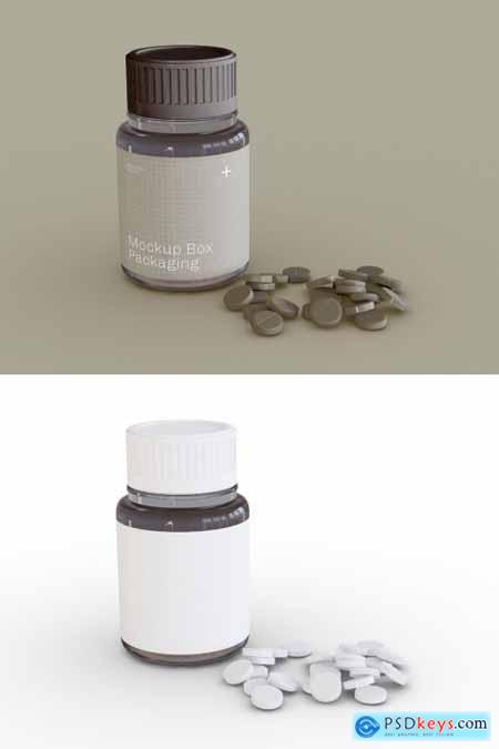 Bottle with Pills Mockup 360490262