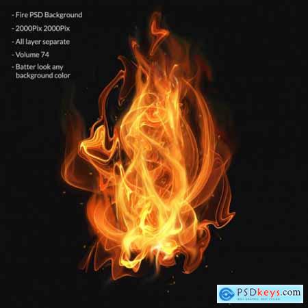 Fire flames effect layer