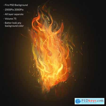 Fire flames effect layer