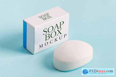 Soap wrap box mock-up package and bar soap