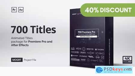 Mogrt Titles - 500 Animated Titles for Premiere Pro & After Effects V4 21688149