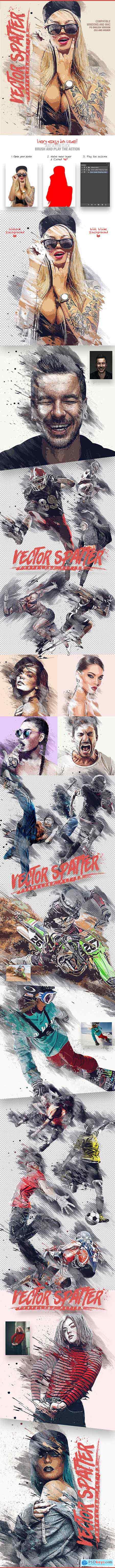 Vector Spatter Photoshop Action 27115313