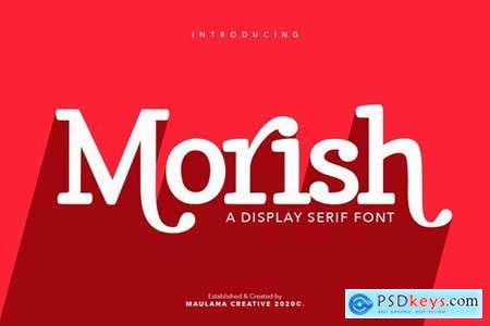 Morish Display Serif Handmade Font Ligature Type