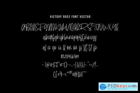 Victory Rose SVG Brush Font