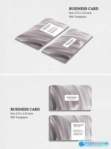 Abstract Crayon Business Card