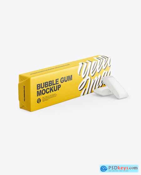 Chewing Bubble Gum Pads Matte Packaging 62988