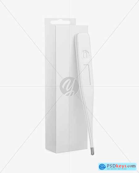 Thermometer with Paper Box Mockup