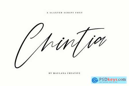 Chintia Slanted Script Brush Handmade Beauty Font