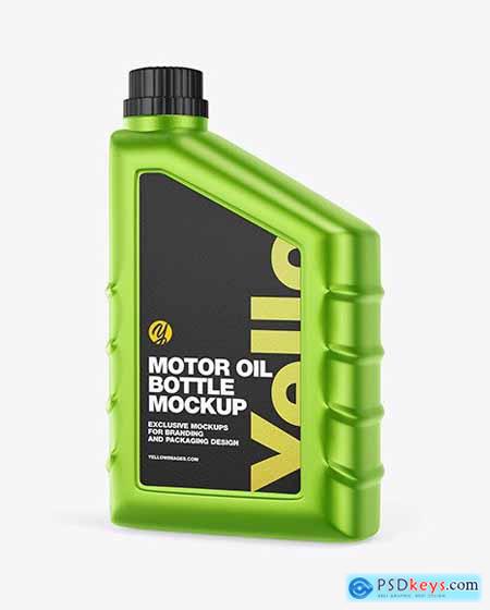 Metallic Motor Oil Bottle Mockup 62890