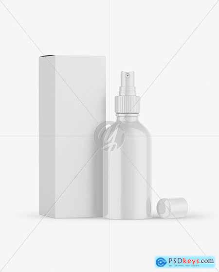 Box & Cosmetic Bottle Mockup 63037