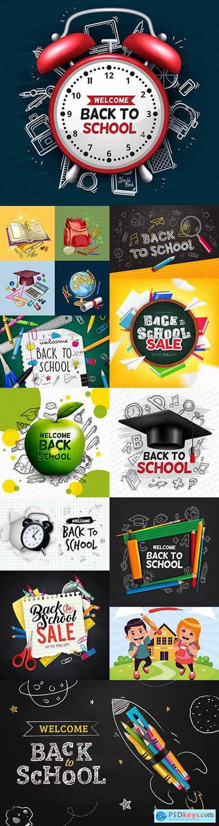 Back to school and accessories collection illustration 40