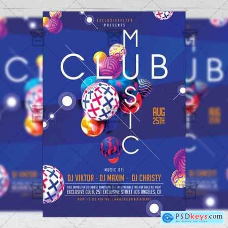 Club Music Night Flyer - Club A5 Template