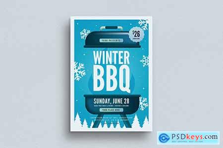 Winter BBQ Event Flyer