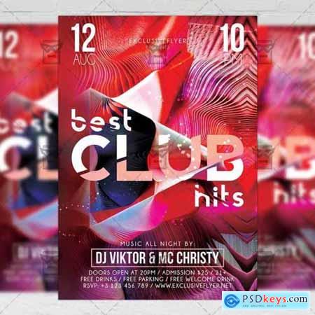 Best Club Hits Flyer - Club A5 Template