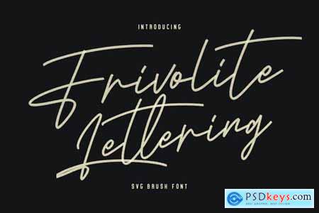 Frivolite SVG Lettering Brush Handmade Font Type