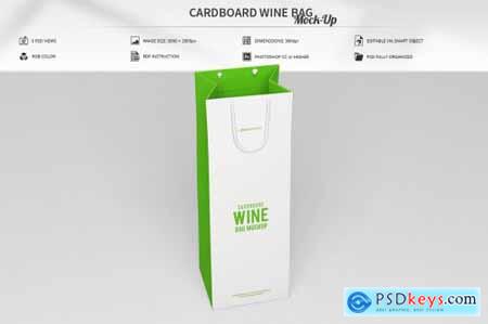 Cardboard Wine Bag Mock-Up 4571744