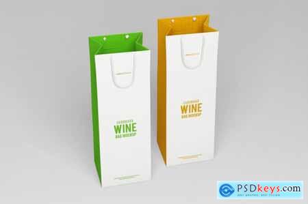 Cardboard Wine Bag Mock-Up 4571744