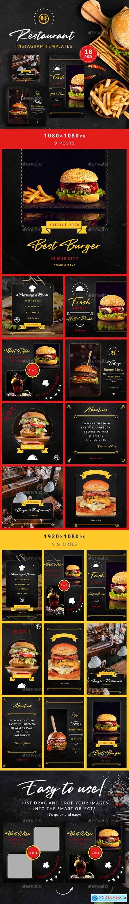 Burger Restaurant Instagram Posts&Stories 26312636
