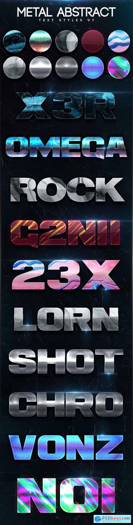 Metal Abstract Text Styles V7 26412923