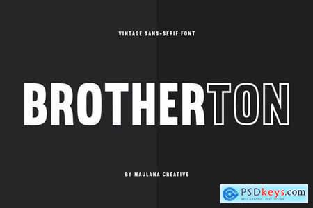 Brotherton Vintage Sans Serif Font Typeface