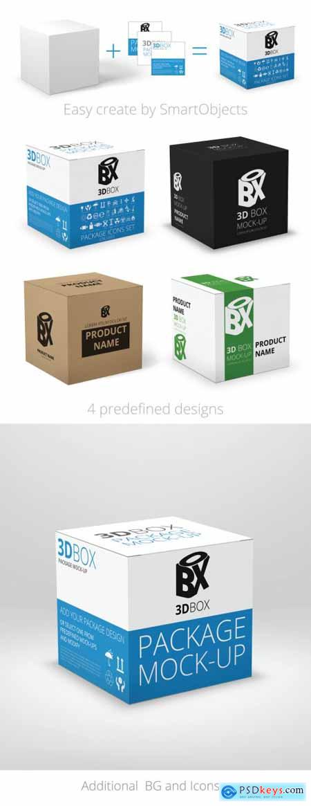 Cube Product Package Mockup 362983021