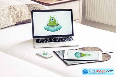 5 Laptop and tablet mock-ups in hotel Vol. 2