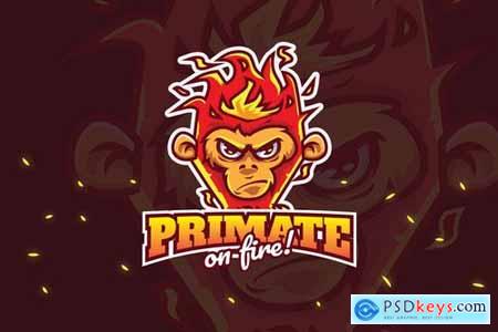 Primate fire - Mascot & Esport Logo