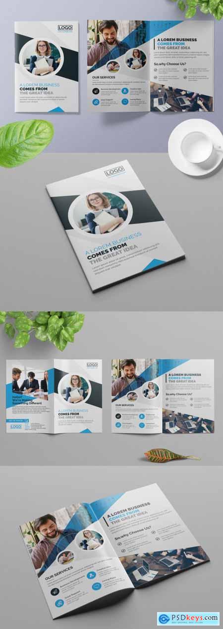 Corporate Bifold Business Brochure Layout 313886060