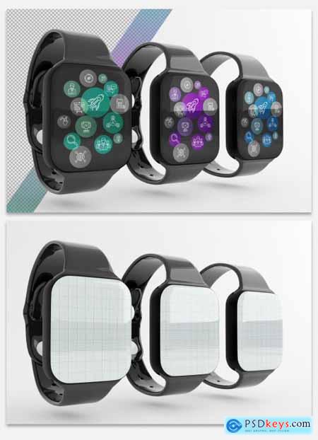 Mockup of 3 Smartwatches 314521808