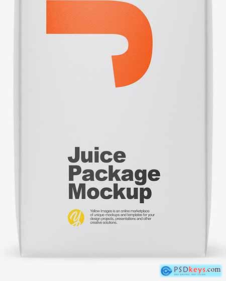 1L Matte Juice Package Mockup - Back View