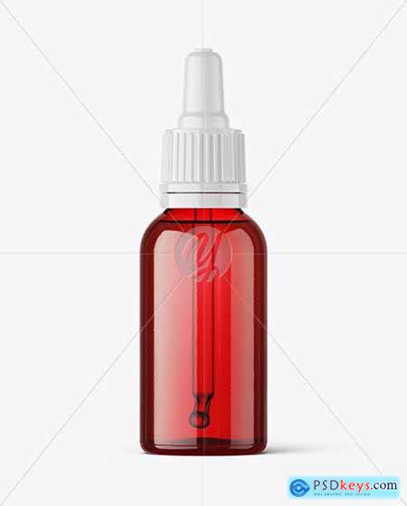 Red Glass Dropper Bottle Mockup 53494