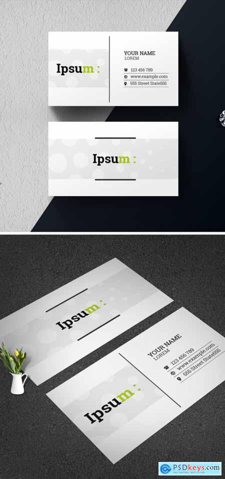 Simple Clean Business Card Layout 363930830