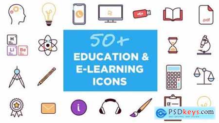 50+ Animated Icons for Education and E-learning 26768071