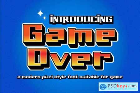 Game Over - Modern Pixel Style Font
