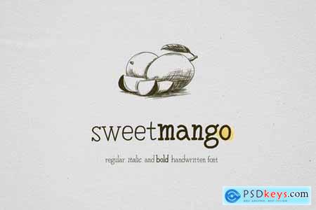 Sweetmango - 3 Styles Handwritten Font