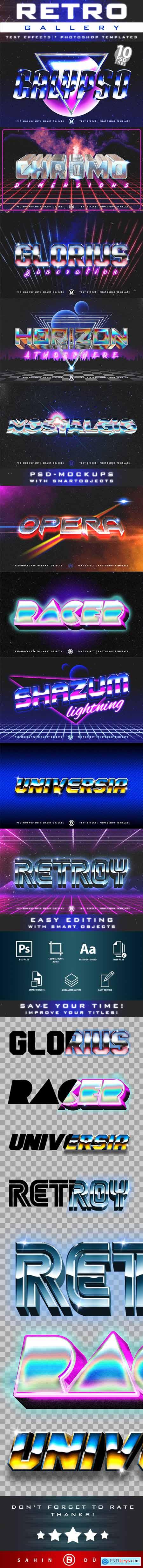 80s Retro Gallery - Text-Effects-Mockups - Template-Package 27199191