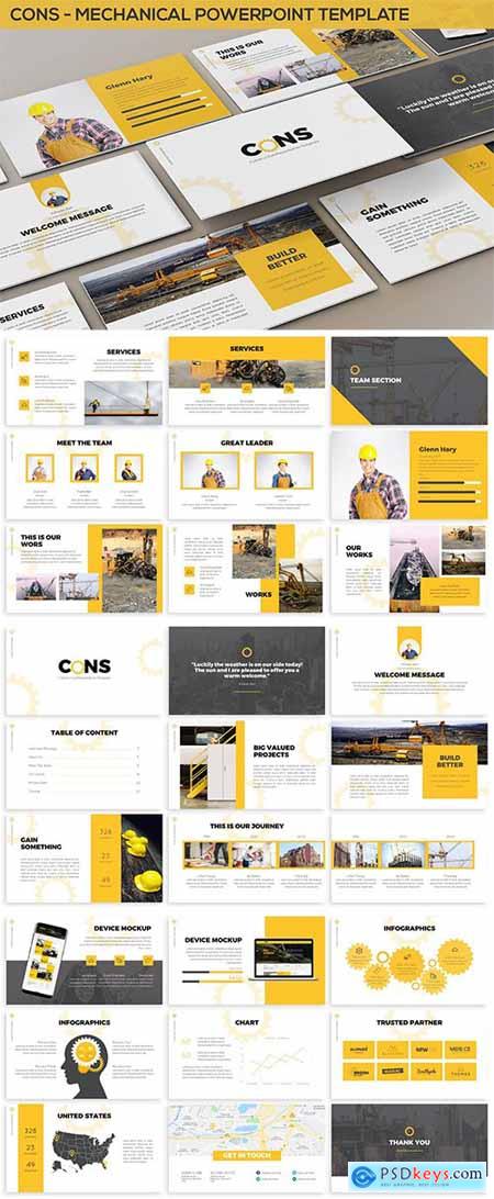 Cons - Mechanical Powerpoint Template