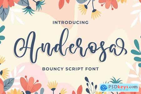 Anderosa - a Bouncy Script Font