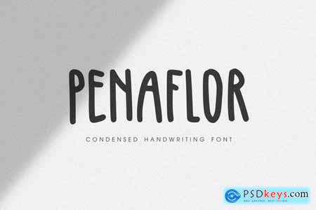 Penaflor - Condensed Handwriting Font