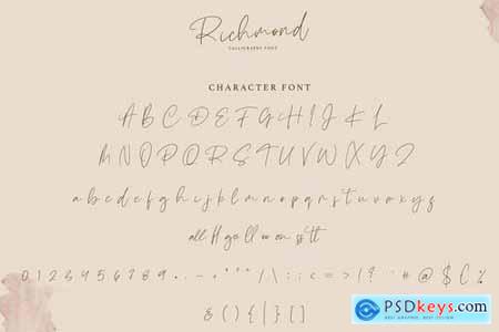 Richmond Calligraphy Font